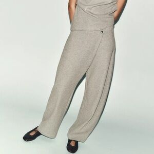 Zara Wrap front button pants